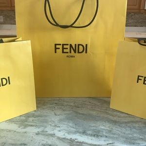 New Fendi Paper shopping gift bag. Paper gift Bag only